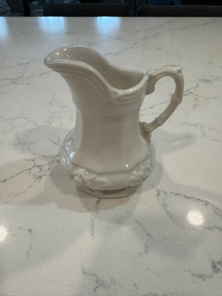 Mini White Ironstone Pitcher