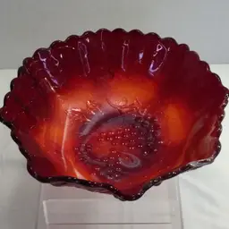 Imperial Glass Slag Glass Bowl