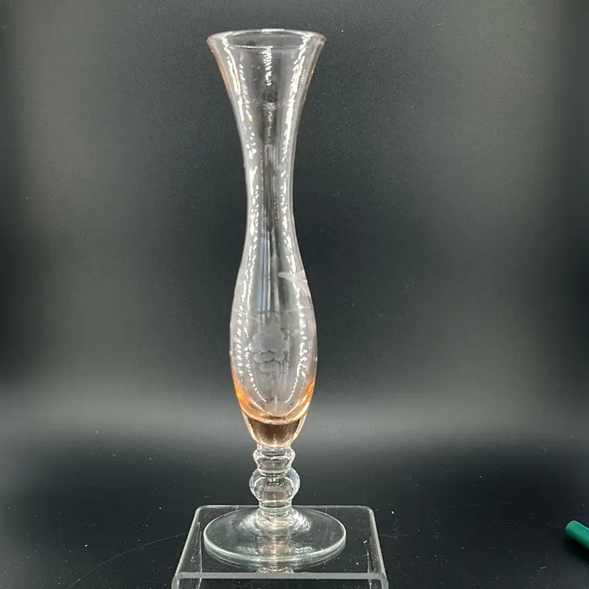 Viking art, glass bud vase