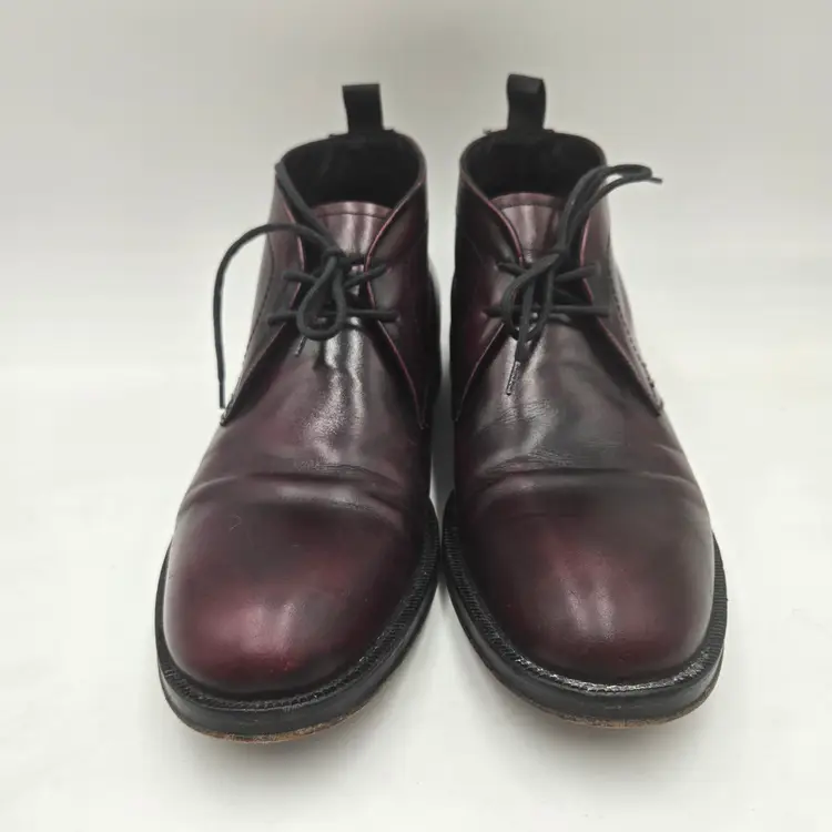 Mr. B's Aldo Oxblood Brown Leather Lace Up Bootie Chukka Ankle Boots Sz 43 US 10