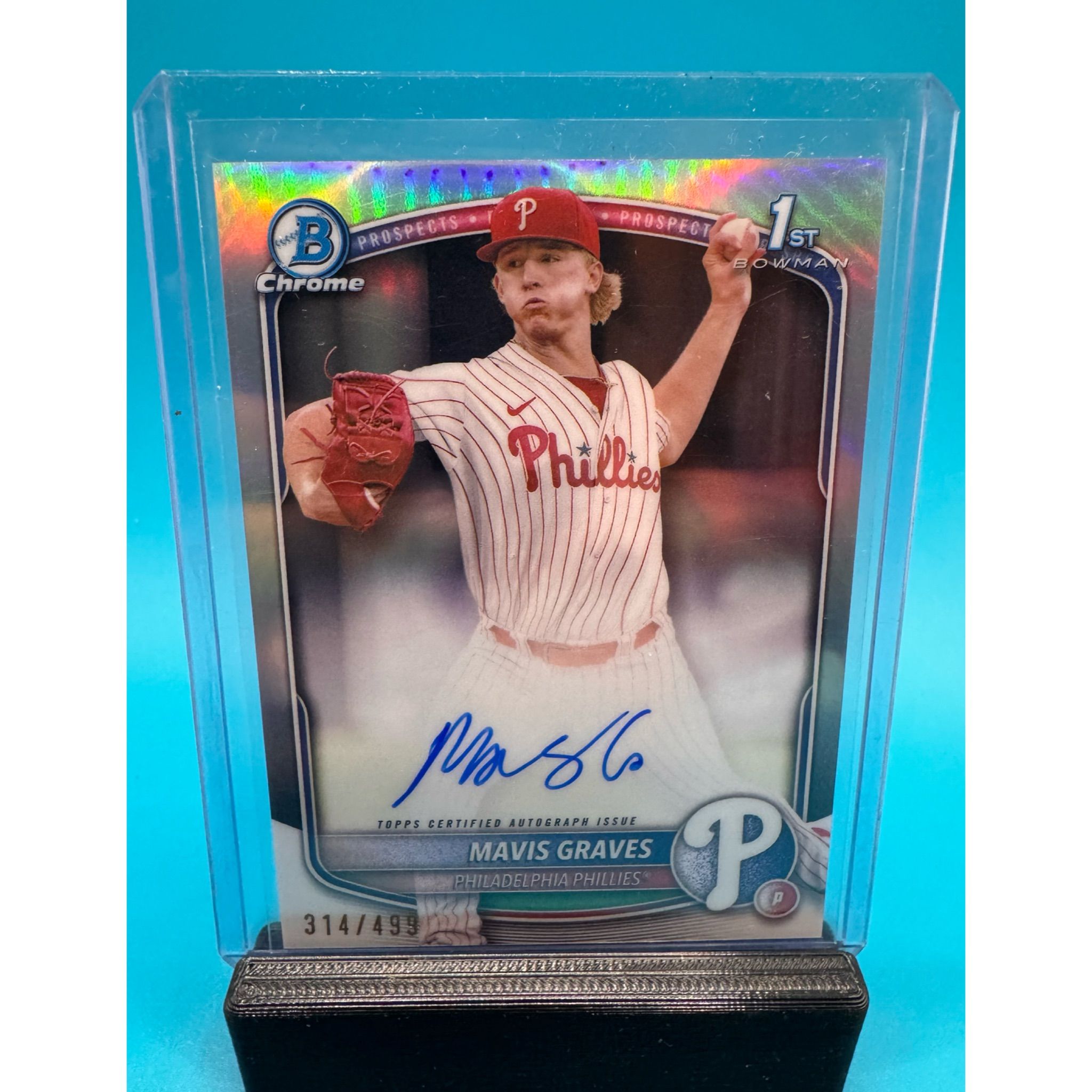 CHASING CARDBOARD · Mavis Graves 1st Bowman Chrome Refractor Auto