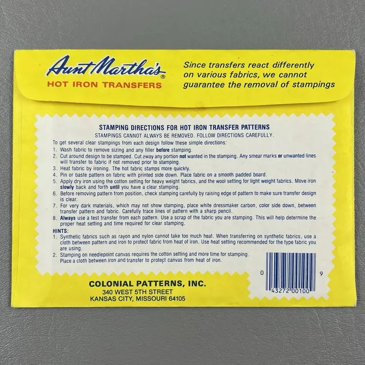 Vintage Aunt Martha's Hot Iron Transfers #3275 Nursery Rhymes Crafting Uncut