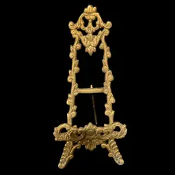 Ornate Gold Brass Easel Stand Vintage