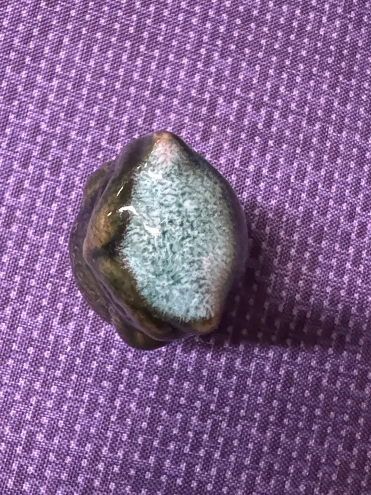 Blue Mountain Pottery Owl Bird 3" Tall Drip Glaze Toronto