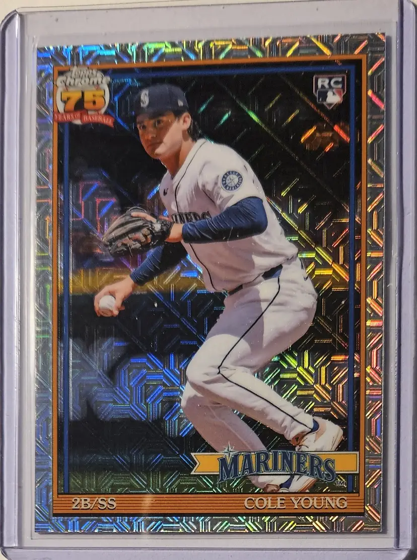 2026 Topps Series 1 1991 Chrome Mojo Cole Young RC