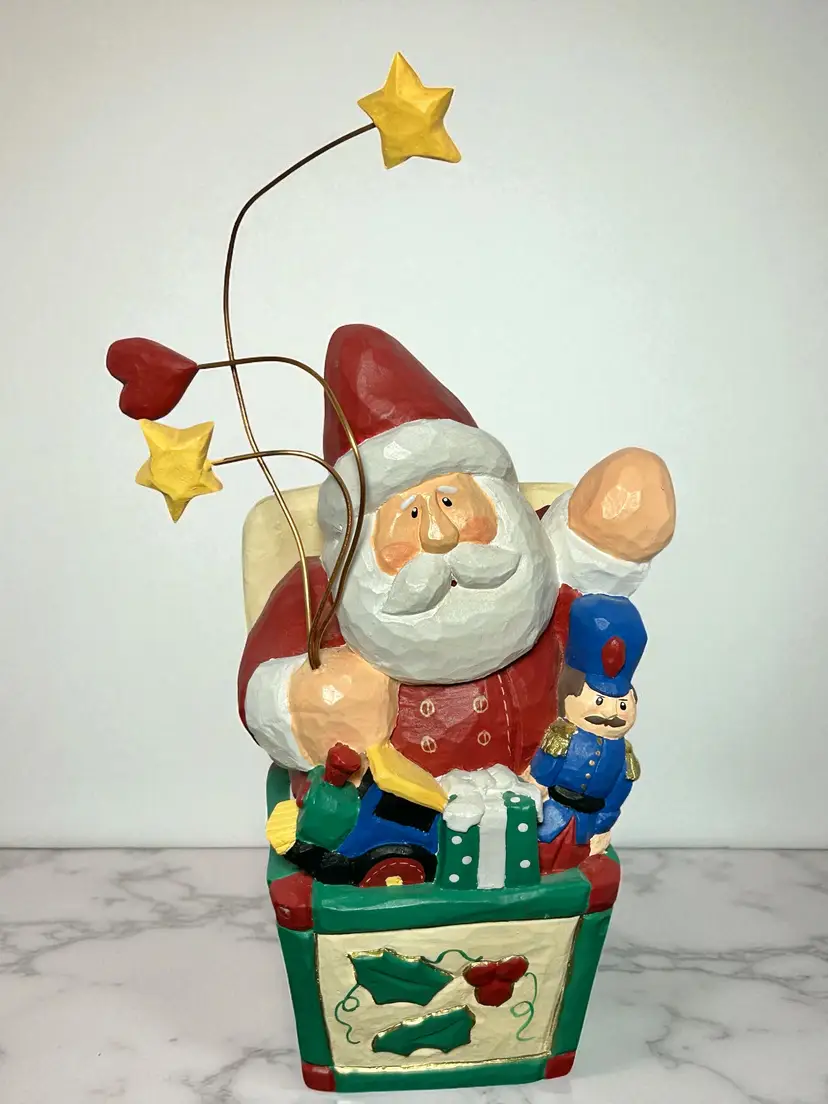 Vintage 1997 Eddie Walker Santa Toy Soldier Present Train Star Christmas Decor