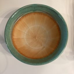 Japanese Combed Celadon Ceramic Kotobuki Pottery earthenware bowl