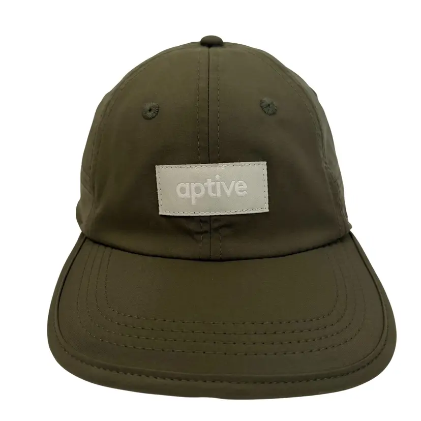 Aptive Environmental Six Panel Army Green Unisex Adjustable Running Hat