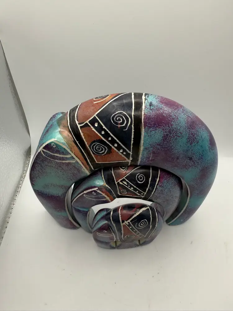 Set Of 3 Soapstone Elephants