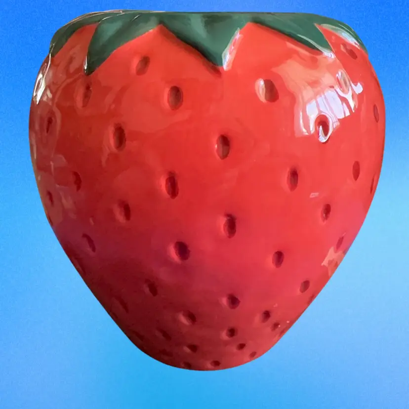 Strawberry Ceramic Planter/ Vase