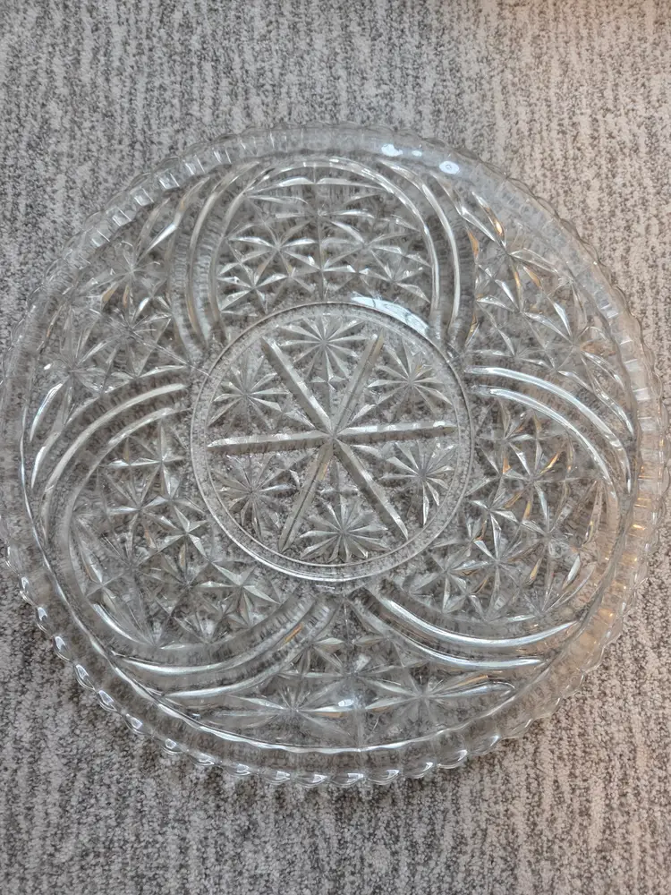 Vintage Anchor Hocking clear glass serving platter