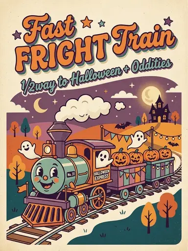 Fast Fright Train 1/2 Way To Halloween & Oddities W/ Maci
