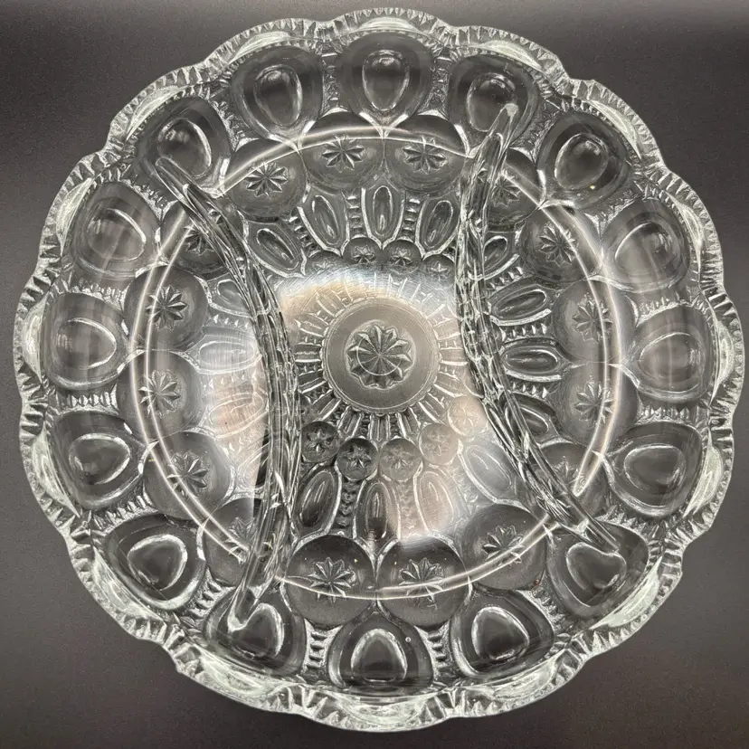 Clear Moon And Star Divided Dish