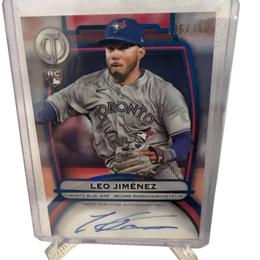 Leo Jimenez Tribute On Card Auto /150 Toronto Blue Jays