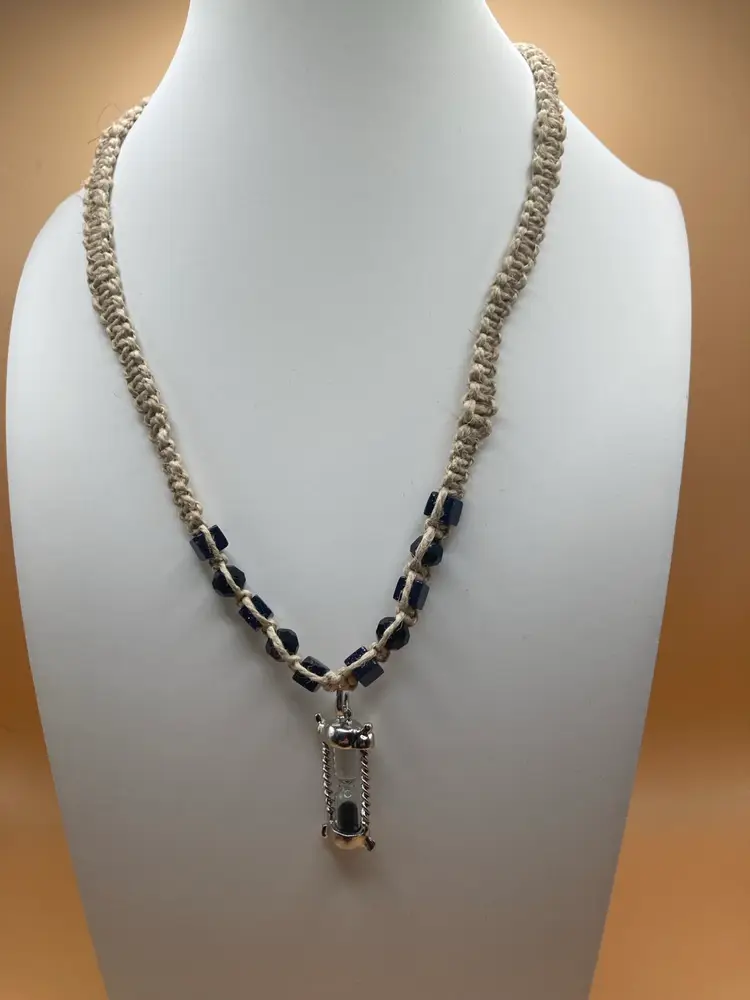 Sand Glass Hemp Necklace