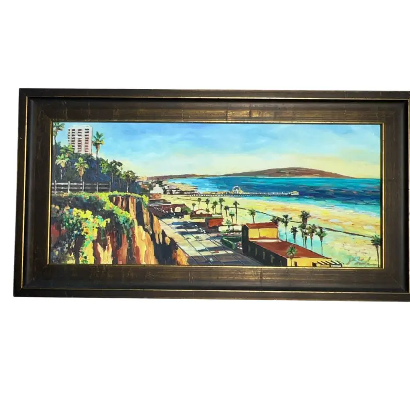 14x7 Signed Kathleen Kiefer Print- Pier