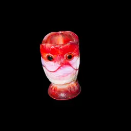 Vintage Imperial Red Slag Glass Owl Toothpick Holder