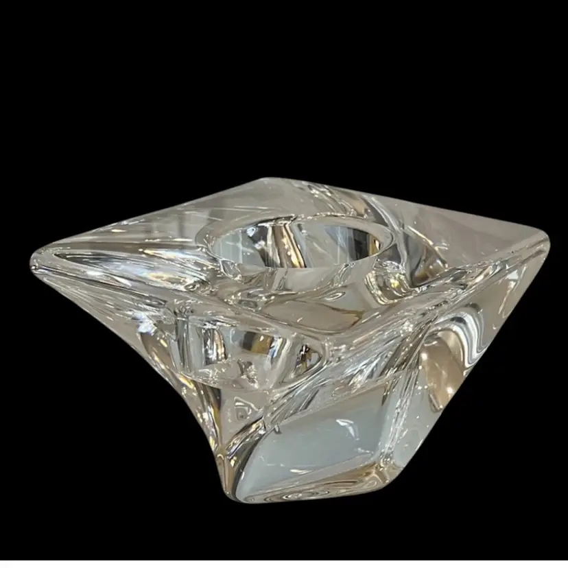Orrefors Sweden Tornado Twist Crystal Votive Holder