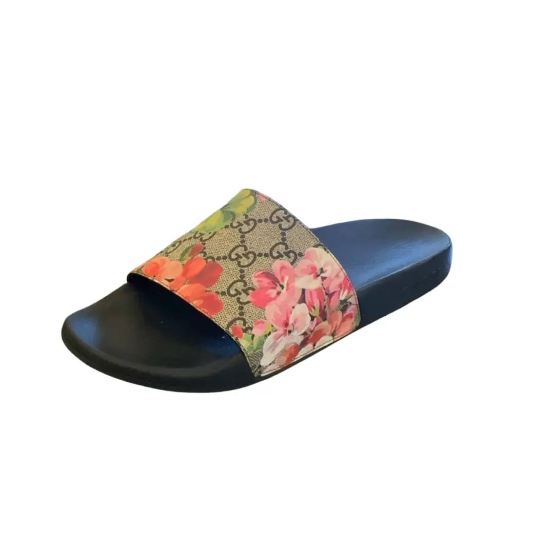 Gucci GG Supreme Blooms Slides Sz 39