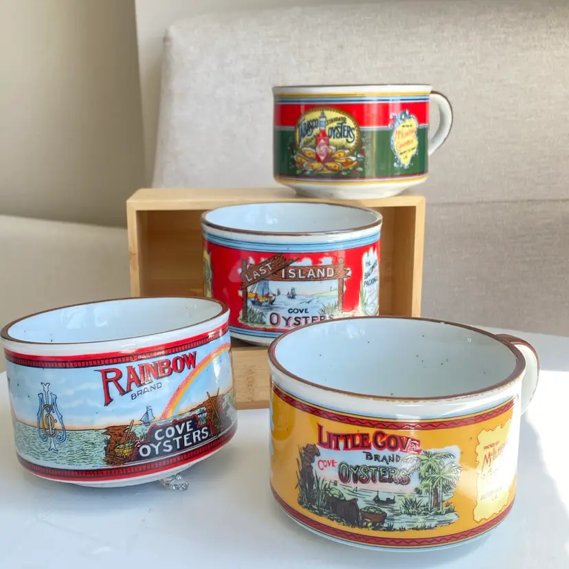 VINTED New 1980 Vintage Tabasco Soup Mug Warhol Japan Fine China Retro Kitchen Coastal Beach
