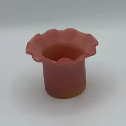 Rare Mt. Washington Burmese Glass Toothpick Holder 3 1/4” No Noted Flaws