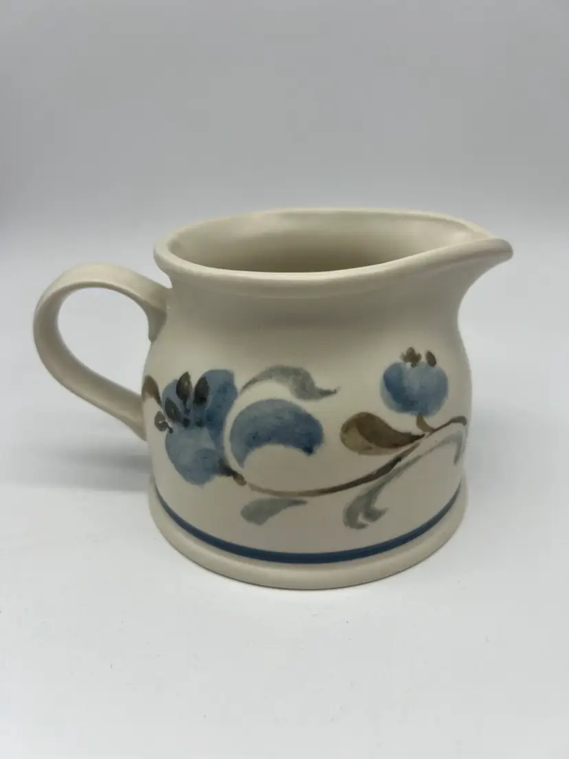 Vintage Johnson Brothers Sirocco Blue Pottery Creamer Made in England