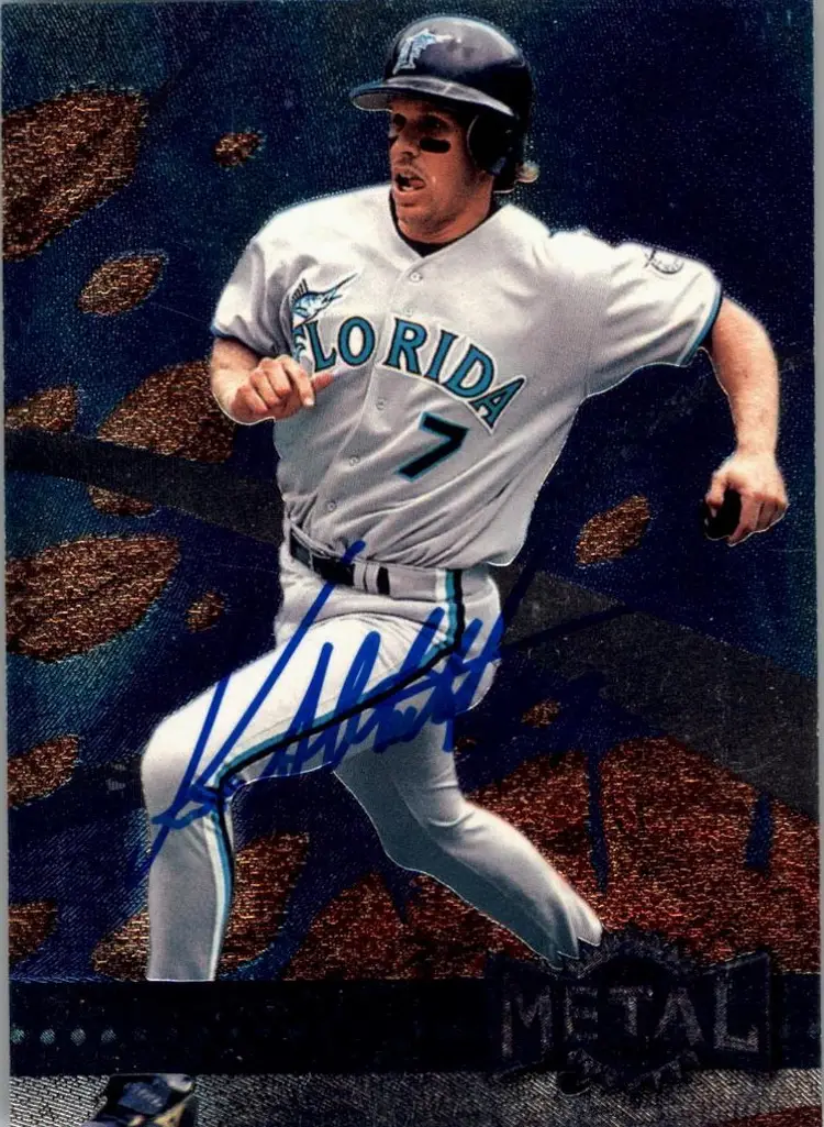 Kurt Abbott Signed Florida Marlins 1996 Fleer Metal Universe #161