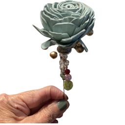 Flower Beaded Glue Bottle Stopper
