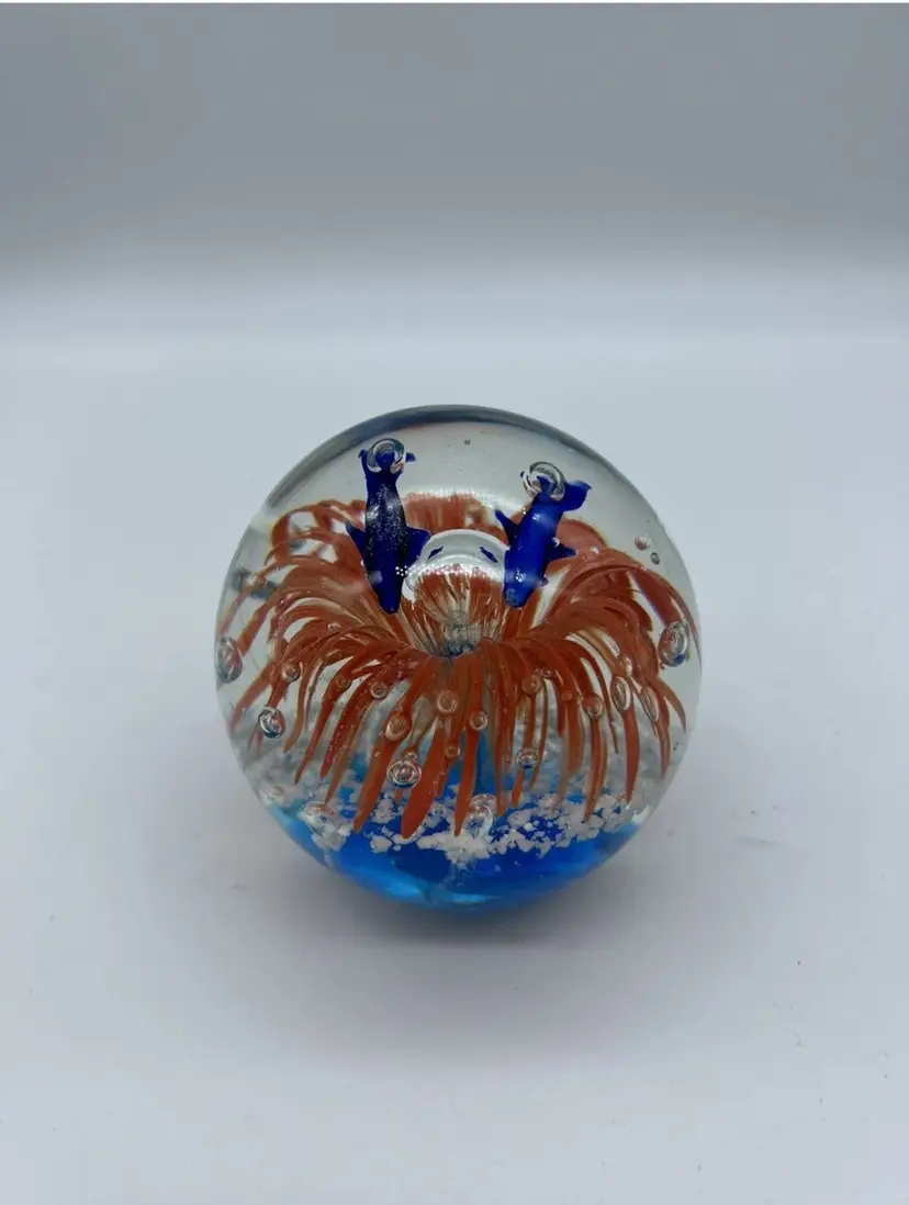 Fabulous Large Dolphins Swimming in Ocean Glass Paperweight