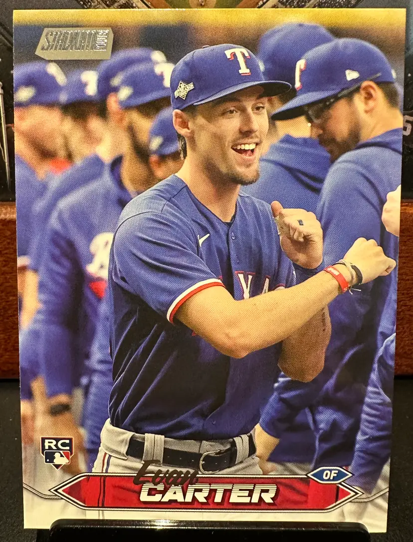 Evan Carter Rookie 2024 Stadium Club 208 Texas Rangers