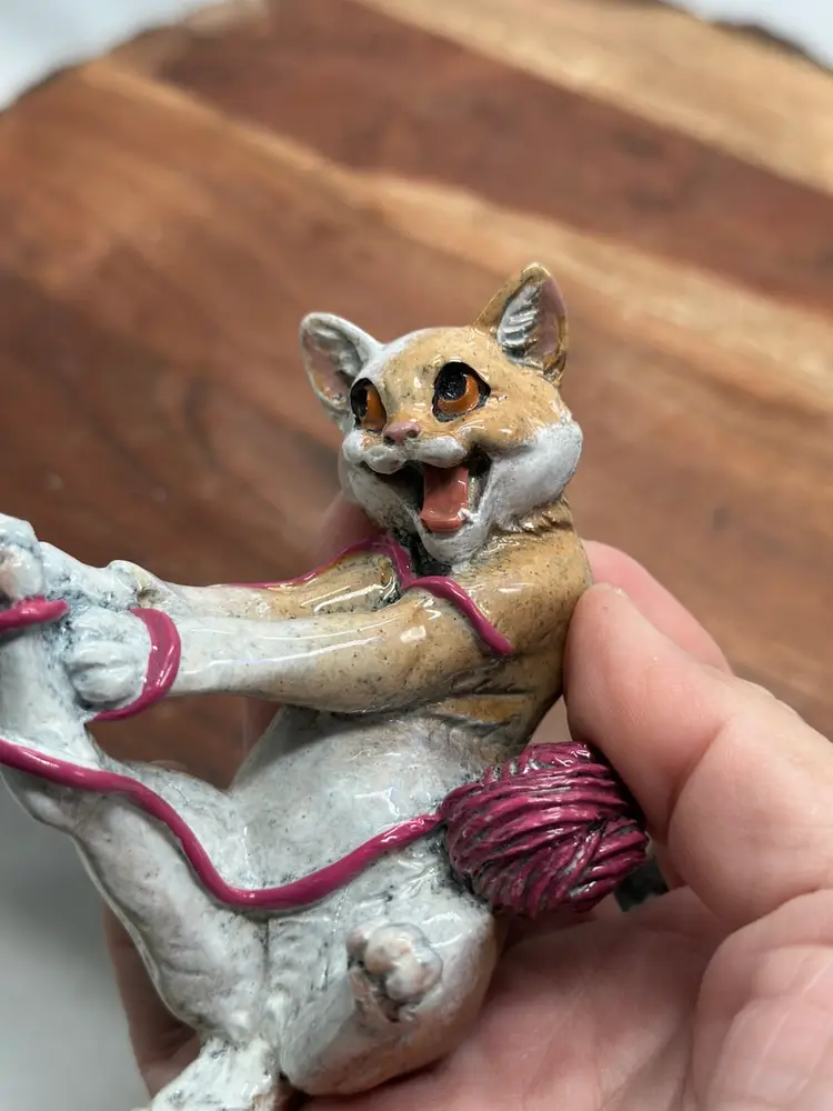 Kittys Kennel RASCAL Whimsical Cat Feline Figurine