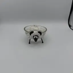 Raku Style Sheep Trinket Dish