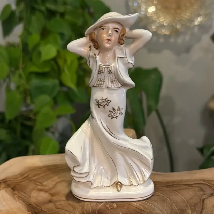 5” Occupied Japan Windswept Figurine