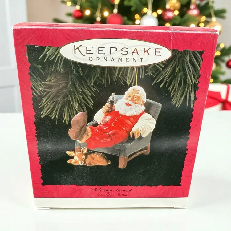 Hallmark Coca Cola Santa “Relaxing Moment”  Keepsake Ornament 1993 Christmas