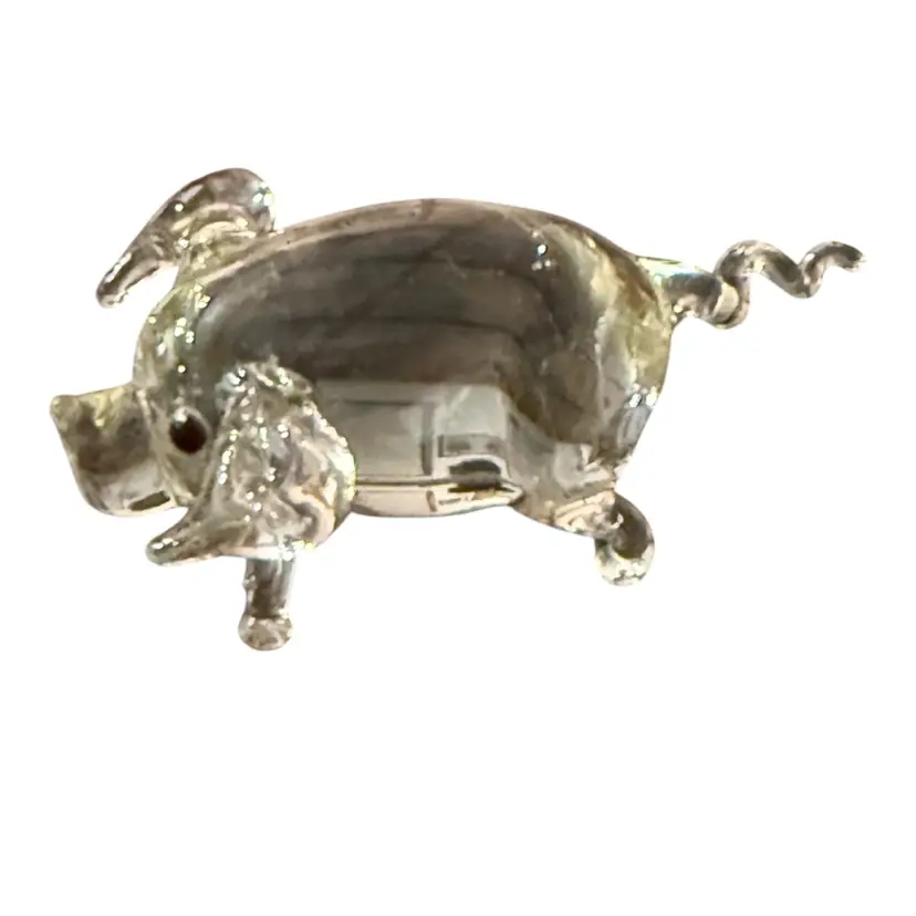 Miniature Hand Blown Glass Pig