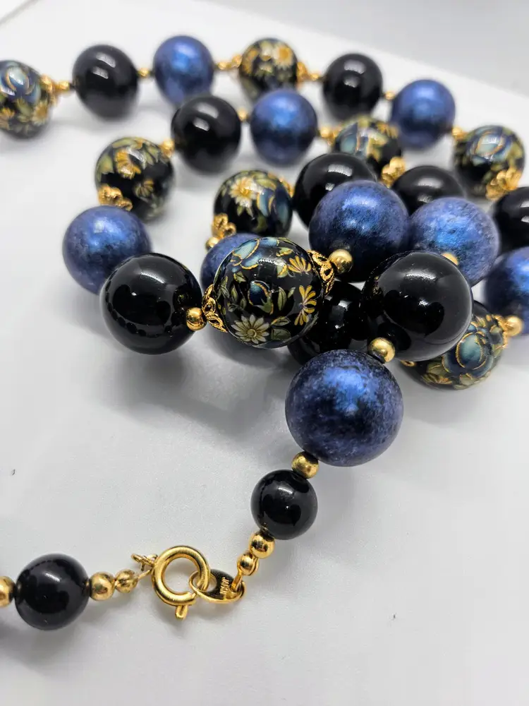 Hand Painted Japanese Beaded Necklace