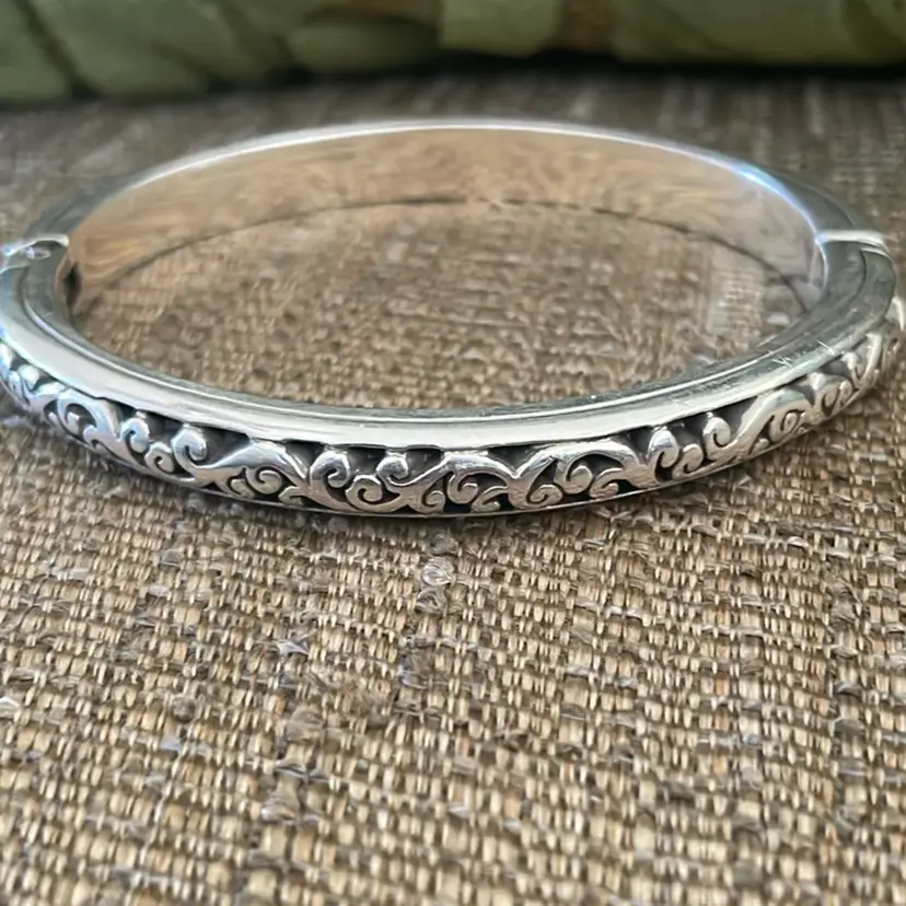 Brighton Silvertone Clasp Bangle