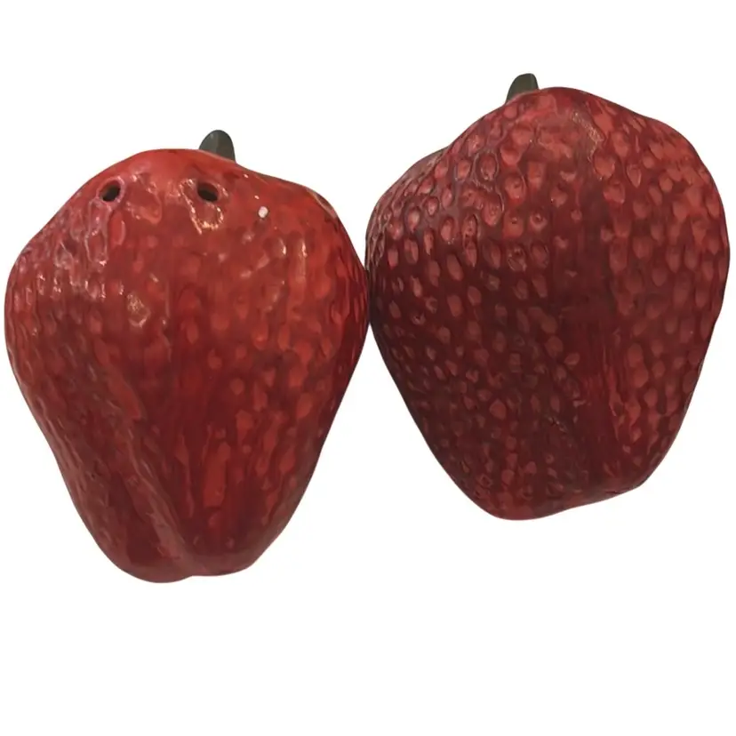 Vintage Strawberry Salt And Pepper Shakers
