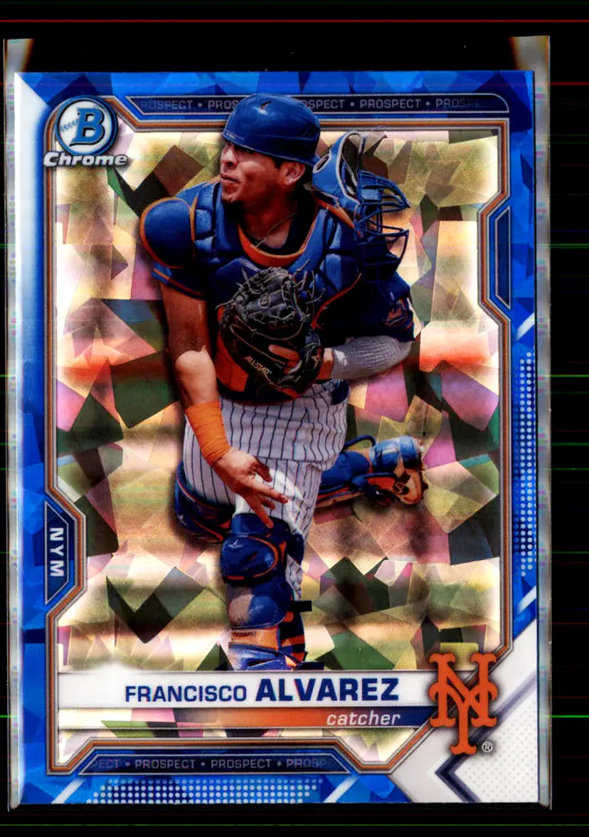 Francisco Alvarez 2021 Bowman Chrome Sapphire Prospects #BCP-53 - New York Mets - (150-309)