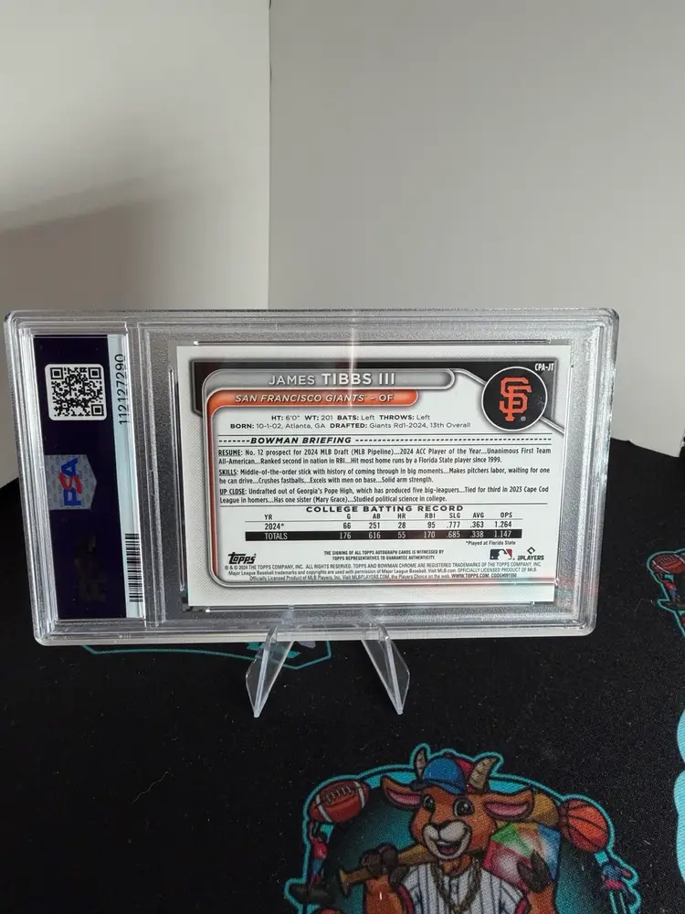 💎 2024 Bowman Draft James Tibbs III 1st Auto Purple Refractor /250 PSA 10 🔥