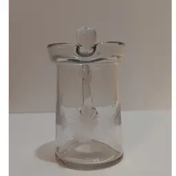 Floral Etched Syrup Pitcher