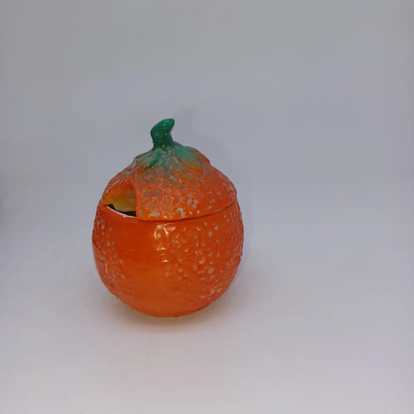 Vintage MCM Orange Shaped Marmalade Pot