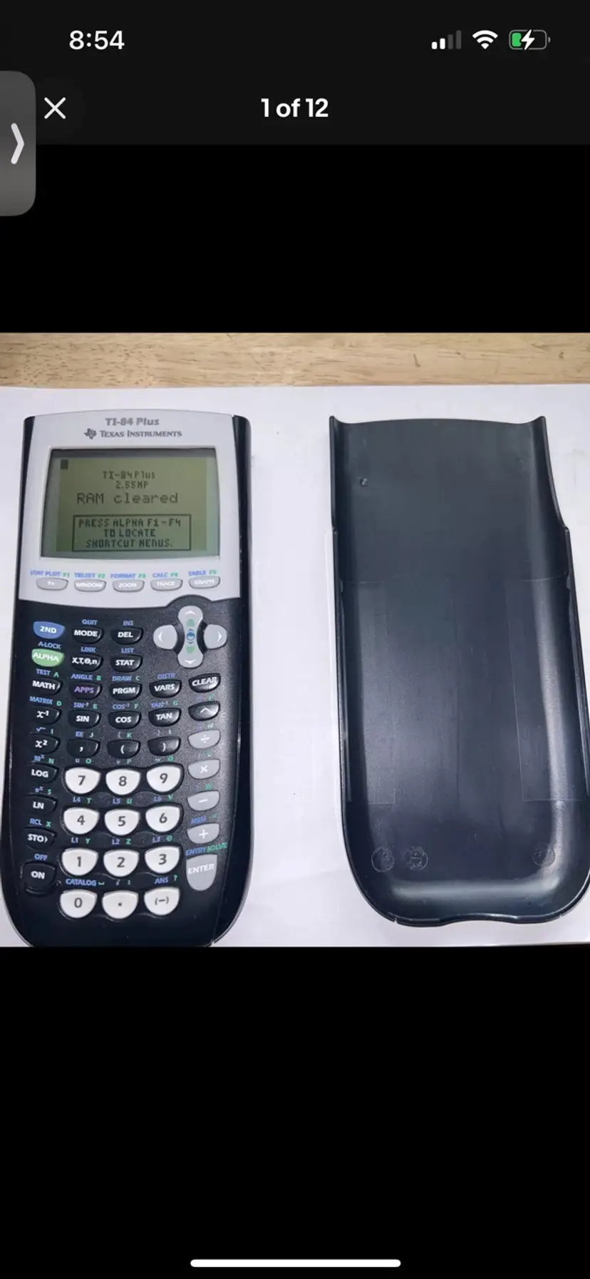 Texas Instrument TI 84 Plus Graphing Calculator W Cover Tested
