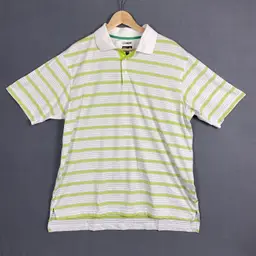 Adidas ClimaCool Polo Shirt Mens Large Green Golf Casual Performance Modern M-0622