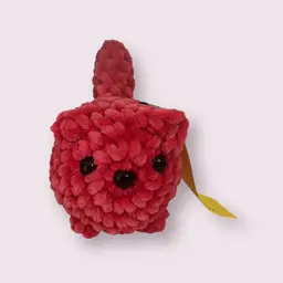 Crochet Mini Loaf Cat Hot Pink