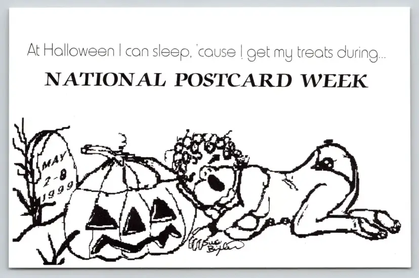 Postcard National Postcard Week 1999 Halloween Jack-o'-lantern Trick or Treat  - 13466