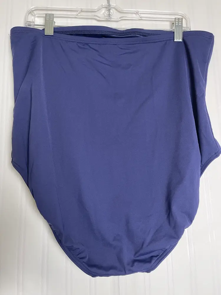 NWOT Land's End Women's High Waist Bikini Tankini Swimsuit Bottom Navy Blue 20W