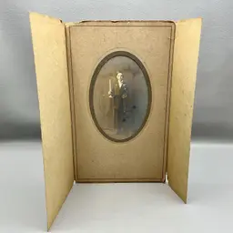 Vintage Photo Portrait Young Boy Holy Communion Rosary Bible Candle Suit Catholic