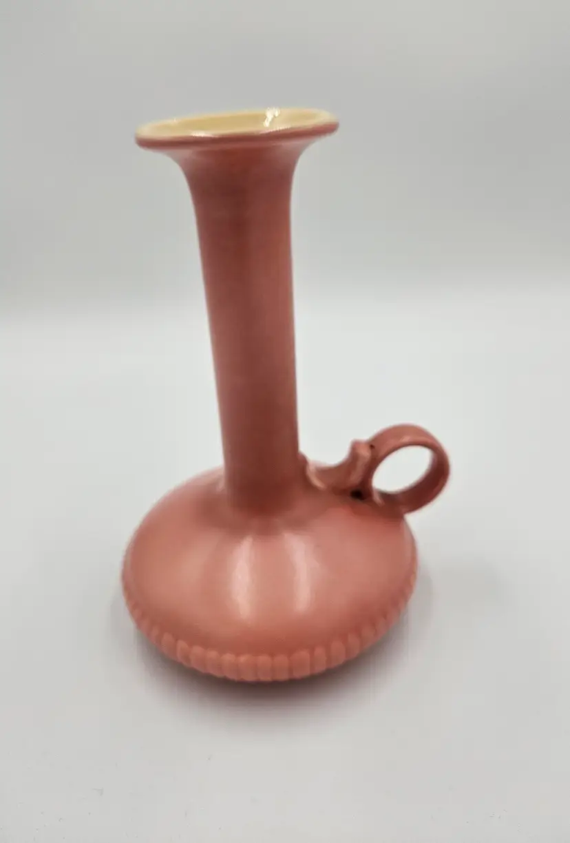 #C41 Red Wing #756 Pink Ceramic Bud Vase
