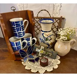 Tonalá Mexico Wood & Ceramic Vignette